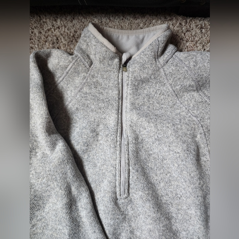 Eddie Bauer Women's Zip-Up Gray Sweater